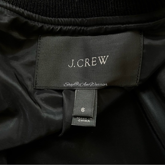 J.Crew leather & wool houndstooth zip moto bomber jacket *shop@iamwarrior - Picture 13 of 14